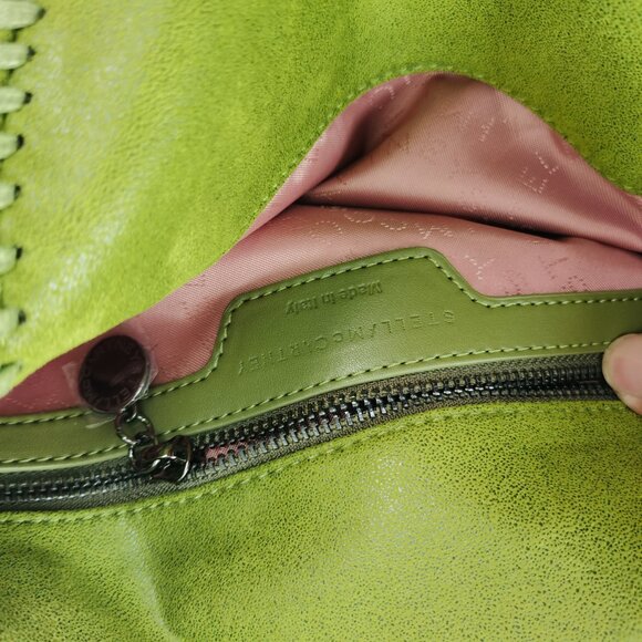 NWT STELLA MCCARTNEY Falabella Tote Bag Teal Kiwi Green - Picture 8 of 8